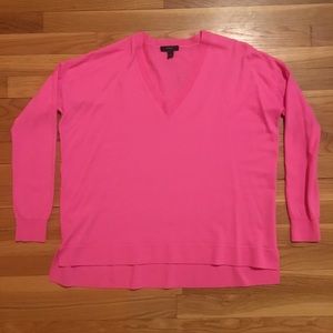 J Crew Pink V Neck Sweater